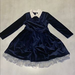 Navy Velvet Dress